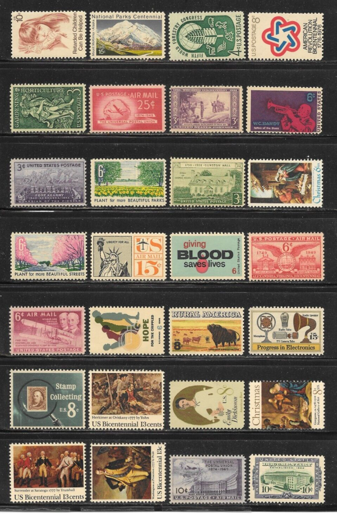 28 Mint Never Hinged US Stamps Collectors Lot A345  