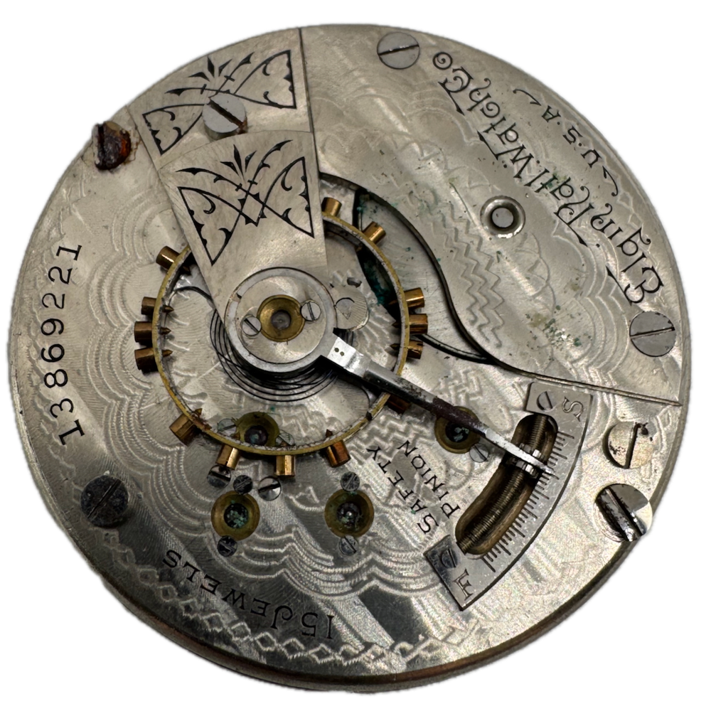 Antique 18s 1909 Elgin Multi Color 15 Jewel Pocket Watch Movement 317 USA