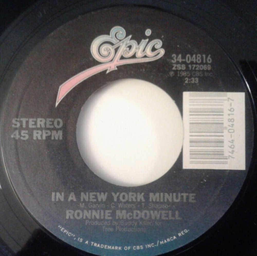 Ronnie McDowell - In A New York Minute - Epic - 34-04816 - 7