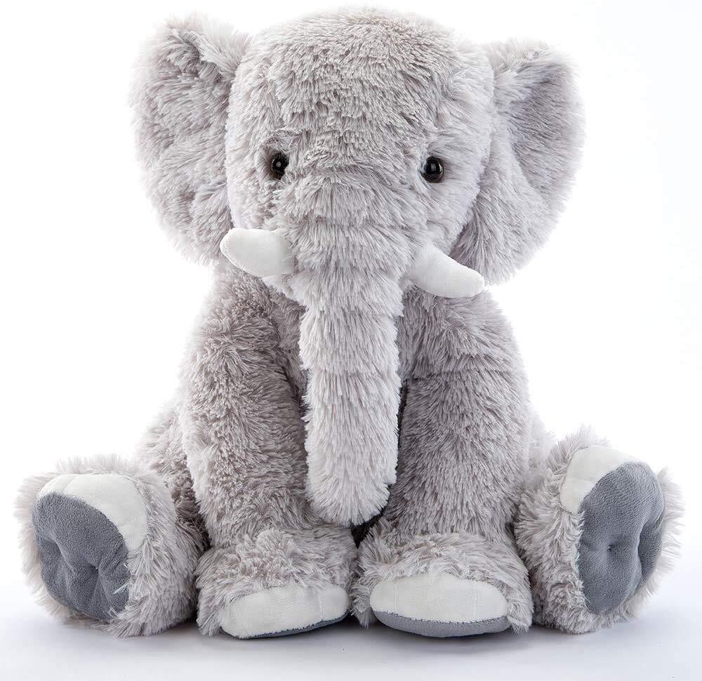 19.6 Inch Stuffed Elephant Animal Soft Giant Elephant Plush Gift for Girls, B...