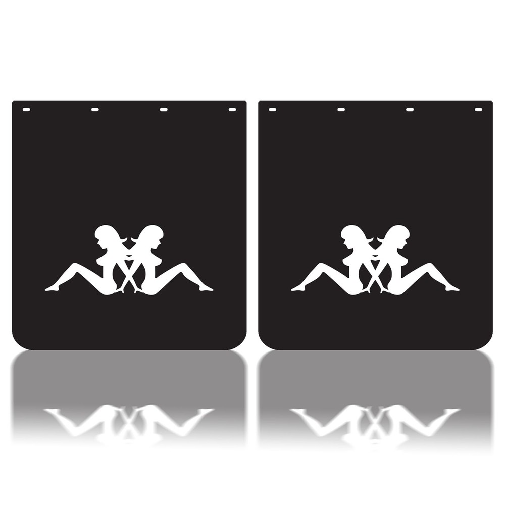 24x24 Heavy Duty PVC Polymer Semi Truck Mud Flaps 1 Pair Tractor Trailer