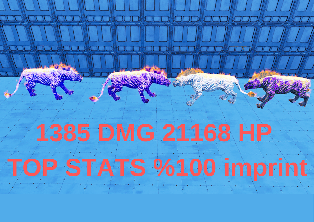 Pyromane 1385 DMG 21168 HP TOP STATS Ark Survival Ascended Official PVE