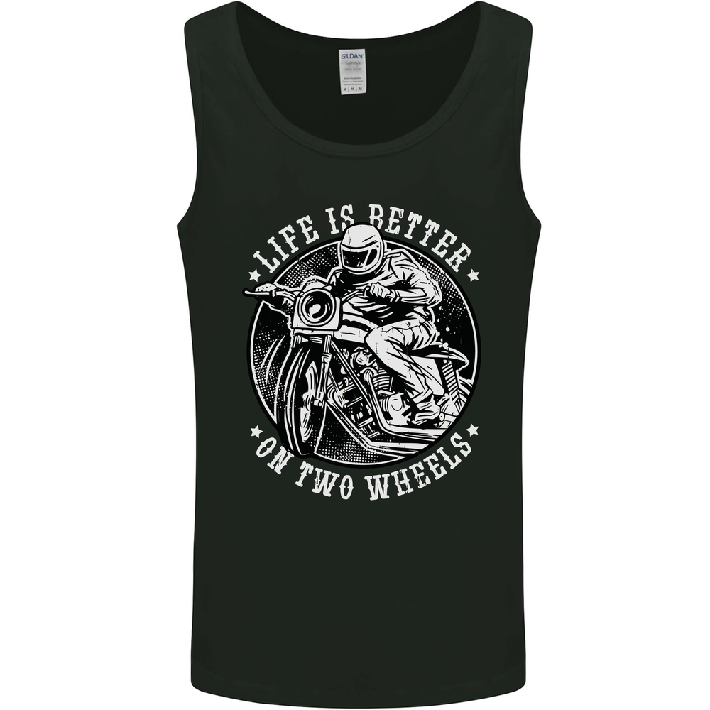Life Is Better On Two Wheels Mens Vest Tank Top