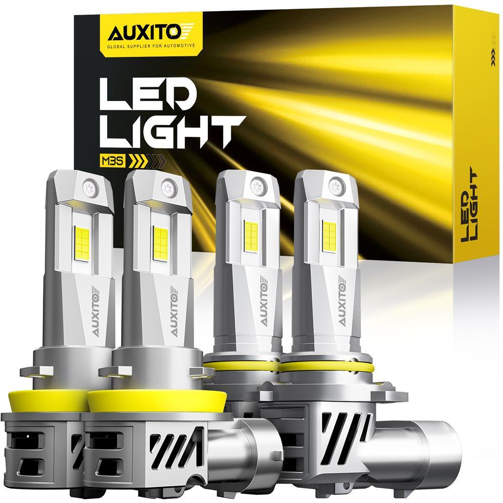 AUXITO H11 9005 Combo LED Headlight Bulbs High Low Beam Conversion Kit 6500K M3S