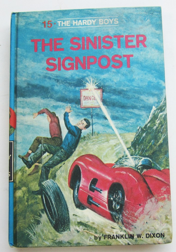 Hardy Boys Sinister Signpost 1977-era Printing Hardcover Book #15 Vintage 70s