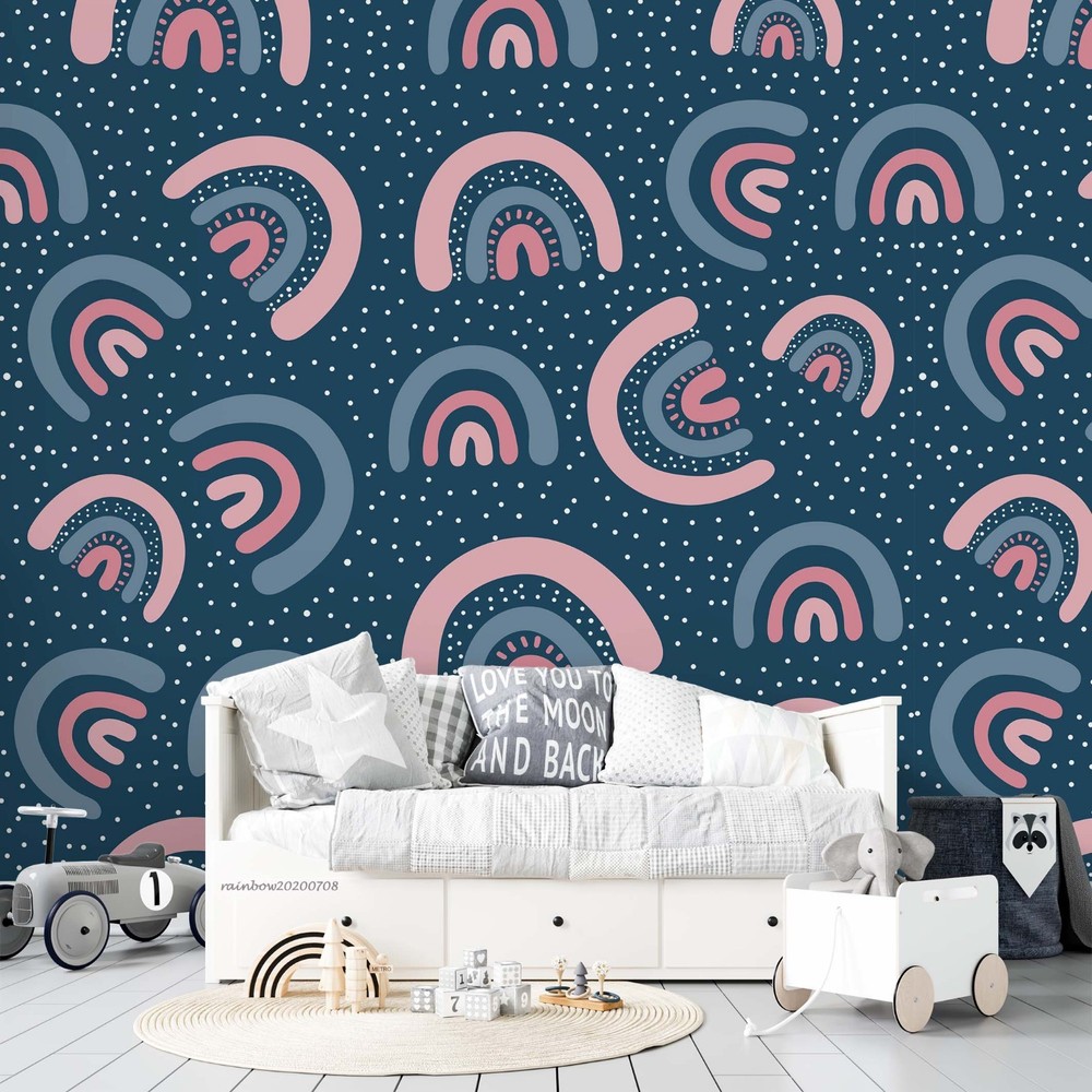 3D Rainbow Watercolor Pattern Wall Murals Wallpaper Murals Wall Sticker 7