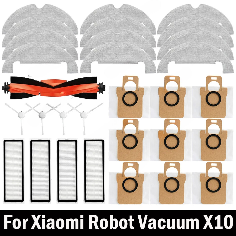 Xiaomi X10 Robot Vacuum Replacement Parts Main Side Brush HEPA Filter