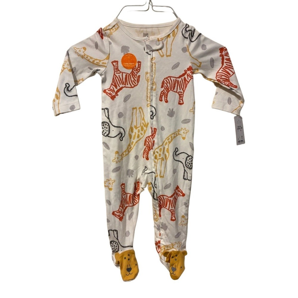 Just One You Carter's Baby 9M Safari Animal Footed Sleeper 2-Way Zip Lion Feet