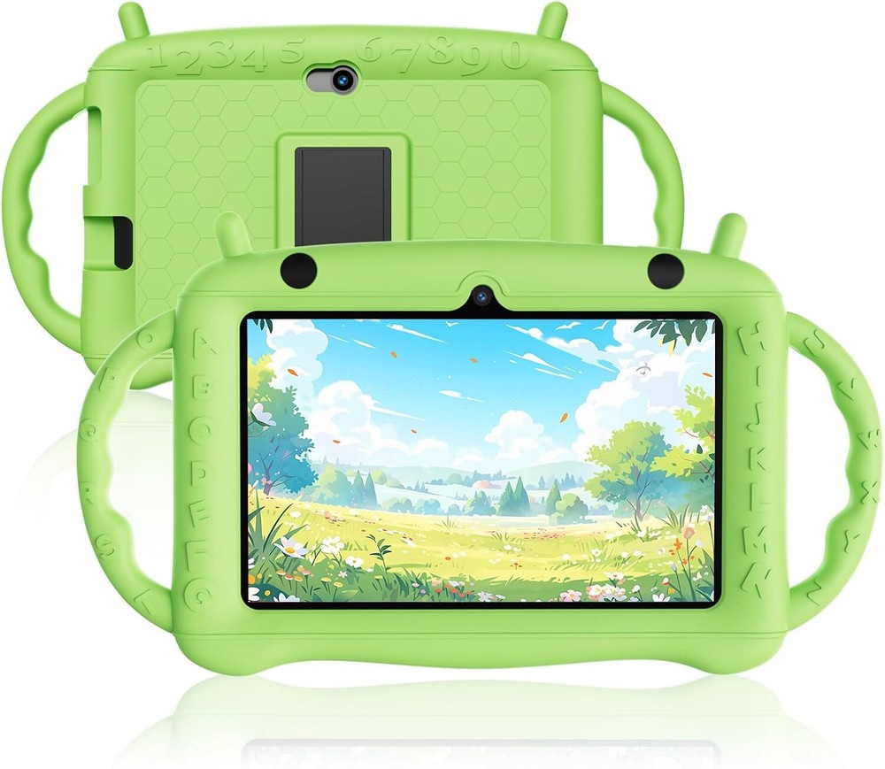 Kids Tablet,7 inch Android 12 Tablet for Kids,Toddler with Green