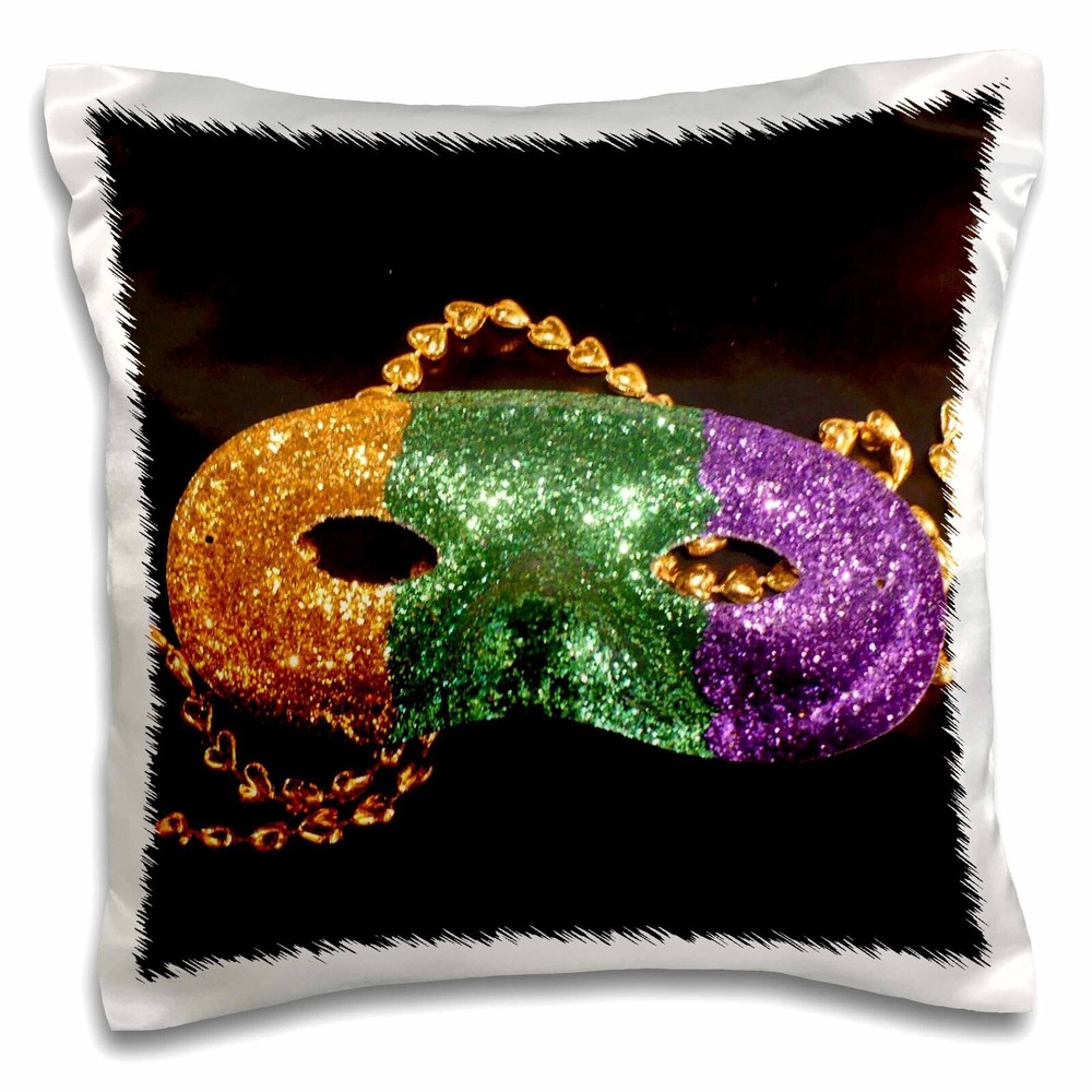 3dRose Mardi Gras 16x16 inch Pillow Case