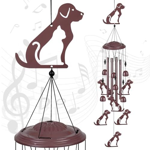 Outdoor Dogs Wind Chimes, Gifts for Mom, Home, Garden, Balconies, Rooms,