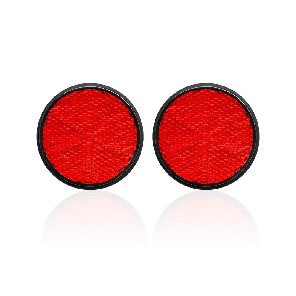 2 PCS Motorcycle Reflectors, M6 x 1.0 Screw Mounted Plastic Safety Warning Re...