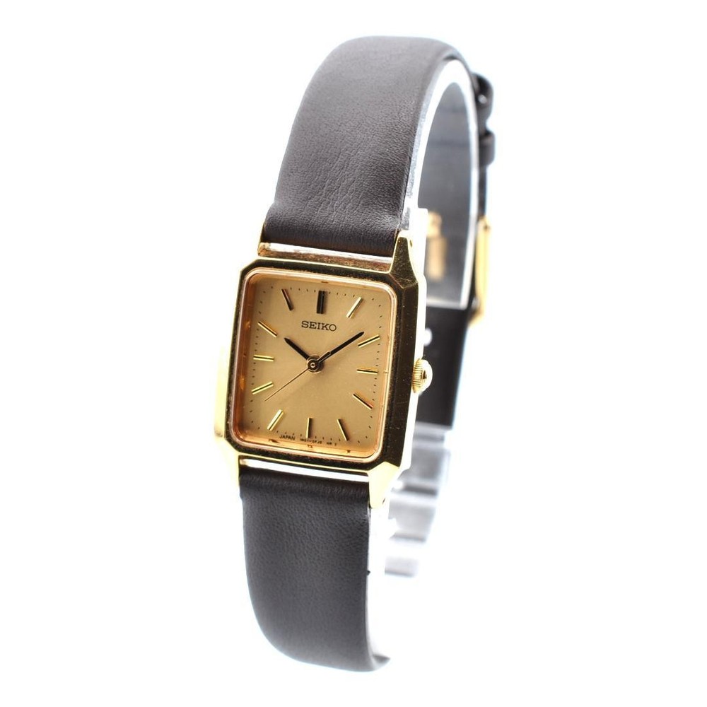 SEIKO 1N01 0CM0 Gold Quartz Watch with New Strap
