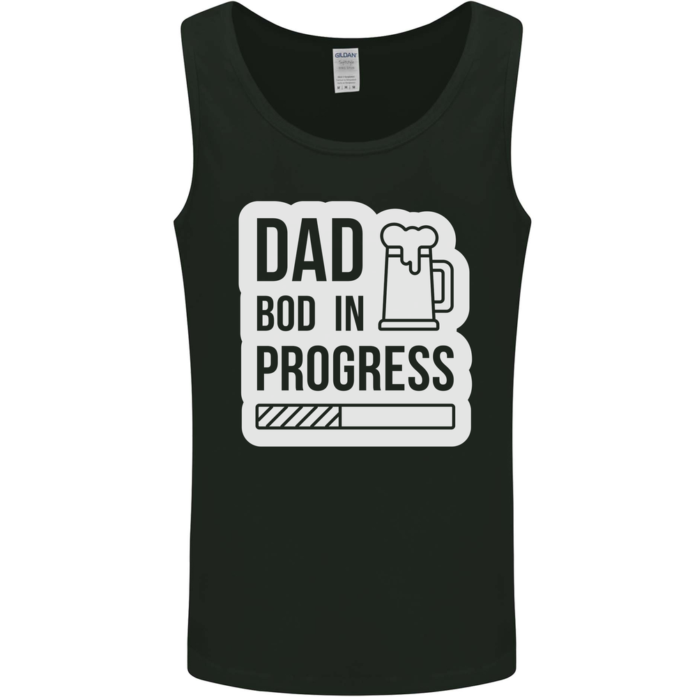 Dad Bod In Progress Funny Fathers Day Body Mens Vest Tank Top