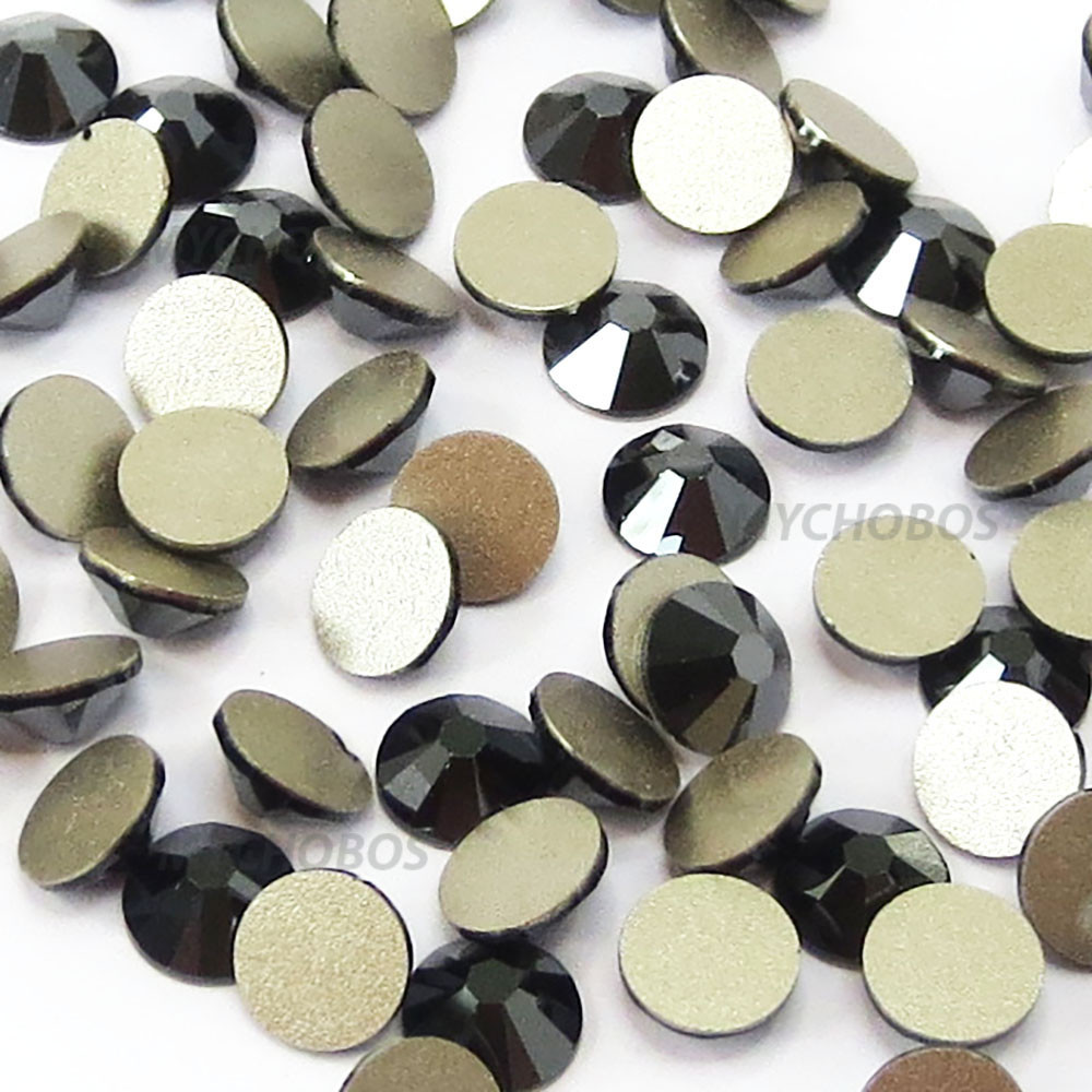 Swarovski 2058/2088 crystal flatback rhinestones 144 pcs JET HEMATITE (280 HEM)