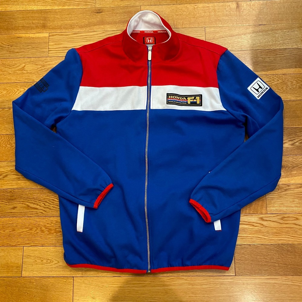Honda Vintage Culture 1983 Racing Team F1 Full Zip Jacket Red White Blue XL