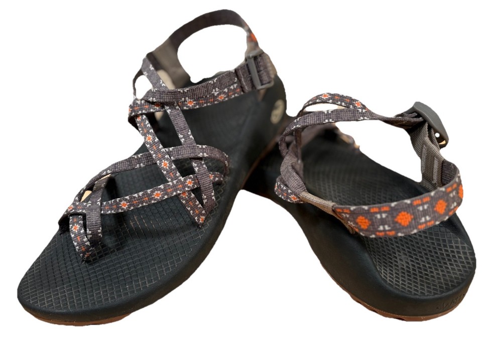 Chaco ZX2 Yampa Sandals Aztec Orange Gray Strappy Performance Footwear Size 11