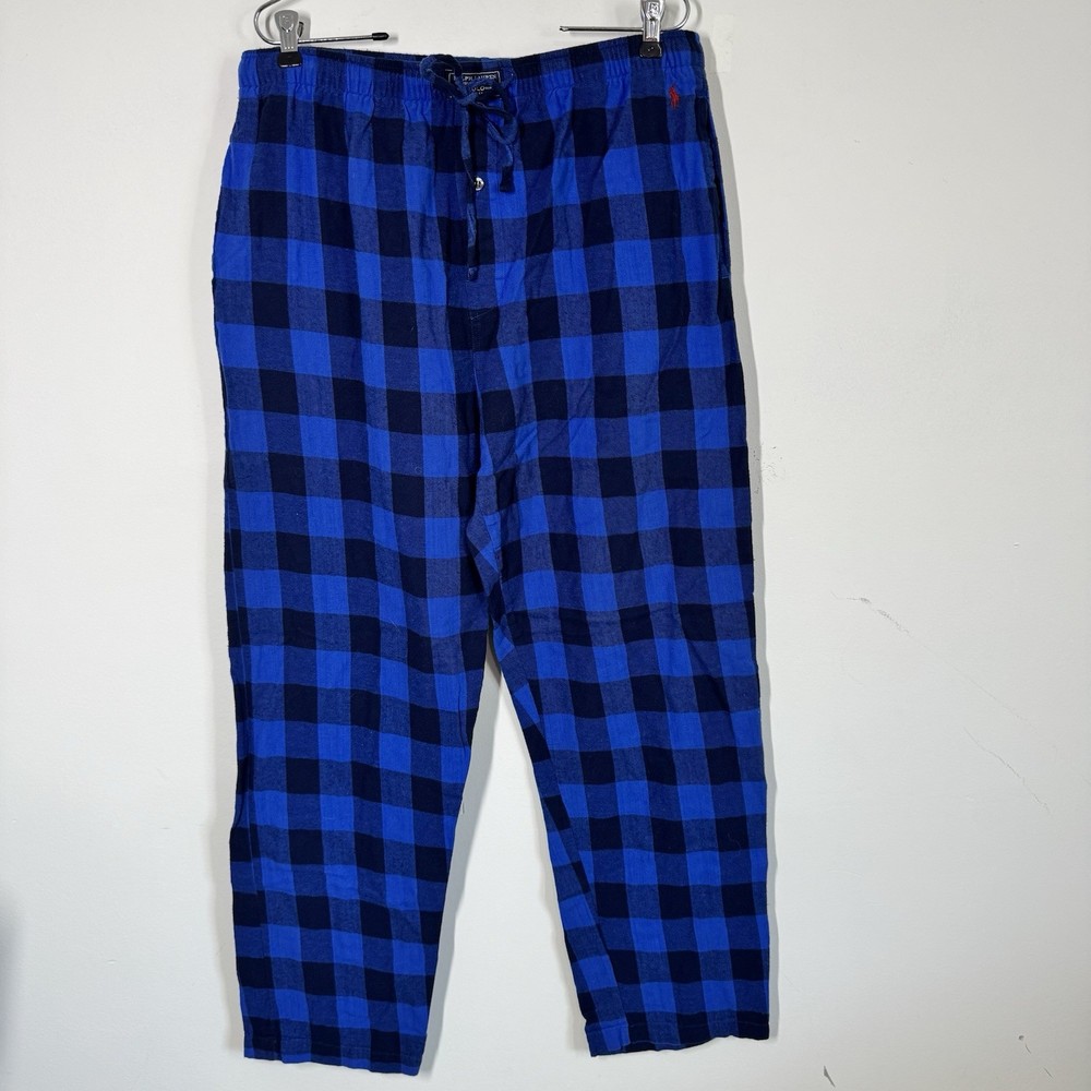 Polo Ralph Lauren Men’s Buffalo Check Flannel Pajama Pants Size L Lounge Relax