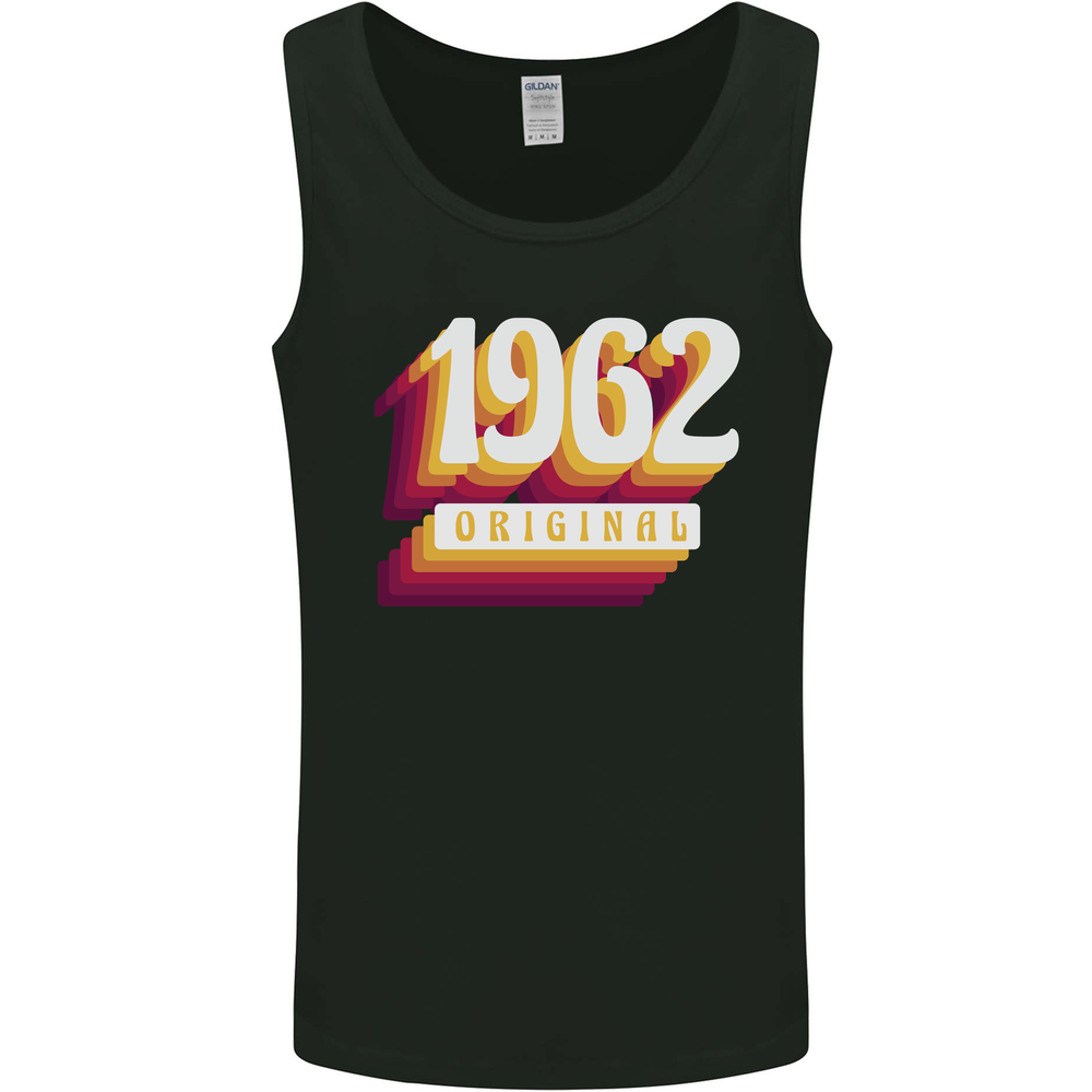 Retro 63rd Birthday Original 1962 Mens Vest Tank Top