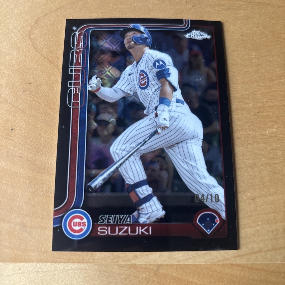 2025 Topps Chrome Seiya Suzuki #210 Black Geometric Refractor /10