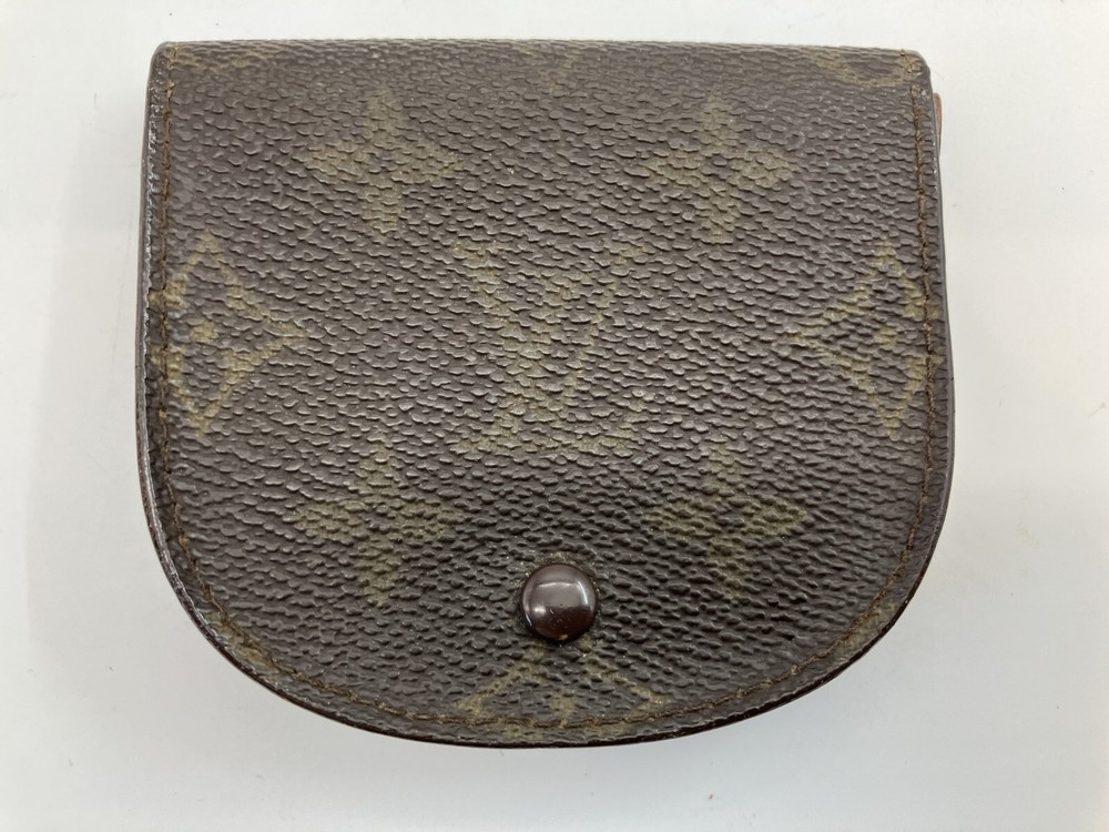 LOUIS VUITTON M61970 Monogram Porte Monnaie Gousset Coin Purse Wallet Japan Auth
