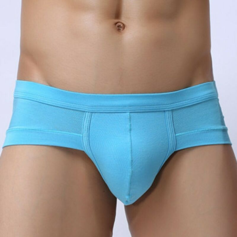 Mens Low Waist U Convex Briefs Breathable Thongs Underwear Underpants Lingerie