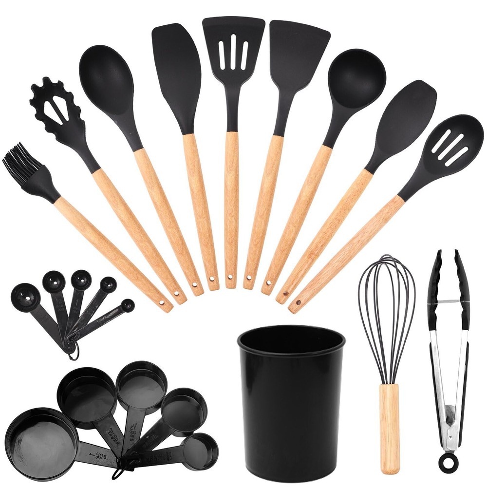 22-Piece Heat-Resistant Silicone Kitchen Utensil Set for Cooking up to 446℉