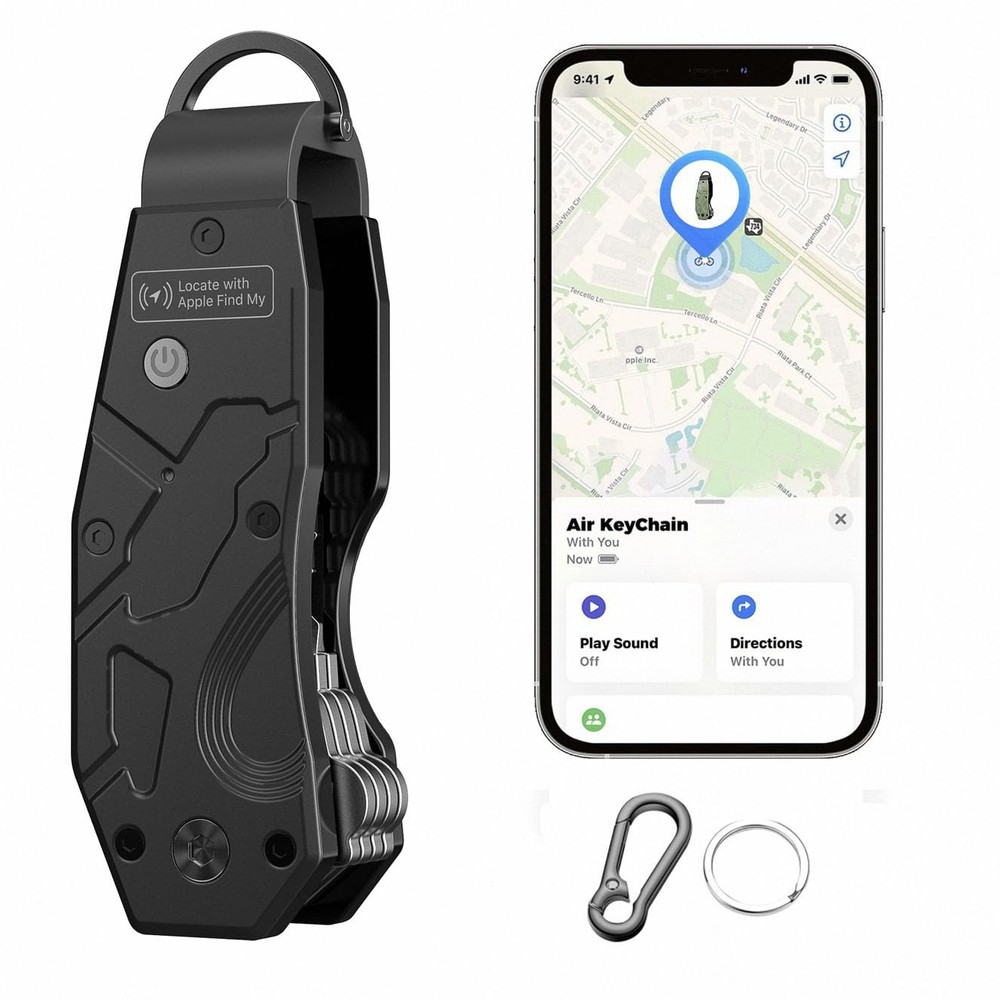 Keychain, Key Organizer Works with Apple Find My, Built-in airtag Chips, Hold...