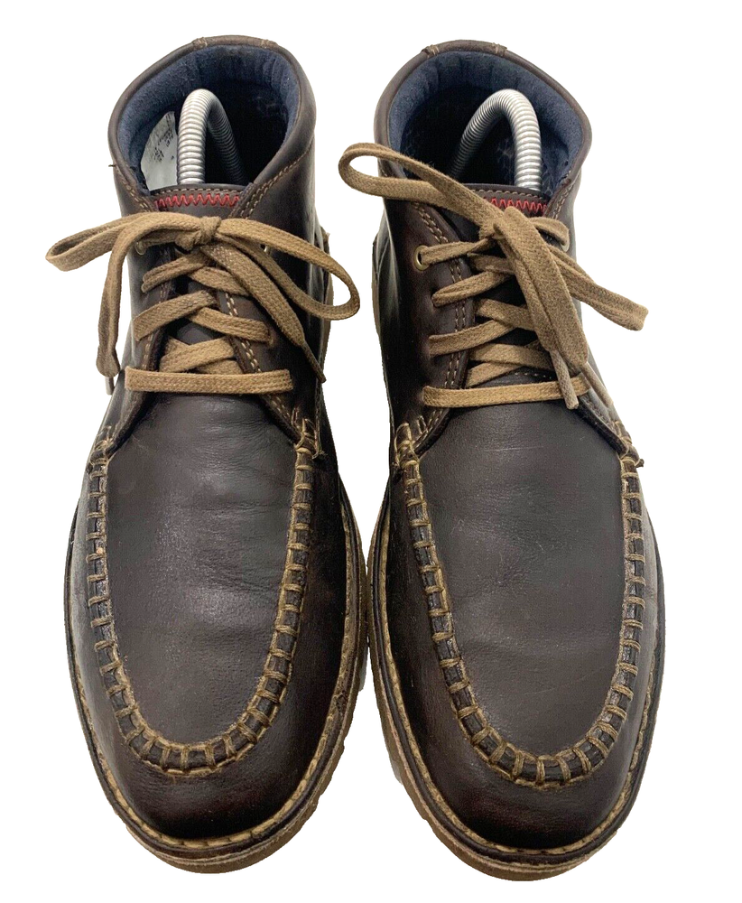 CLARKS VARGO APRON Ankle Boots Dark Brown LEATHER 15522 XTRA LIGHT Wght Men 7 M