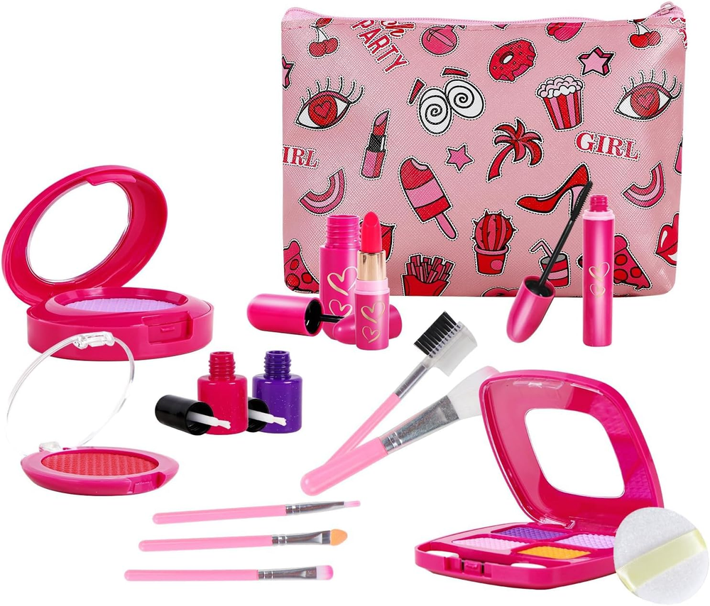 Girl Gifts Pretend Play Makeup Toys Beauty Set for Toddler Little Girls Age 3 4