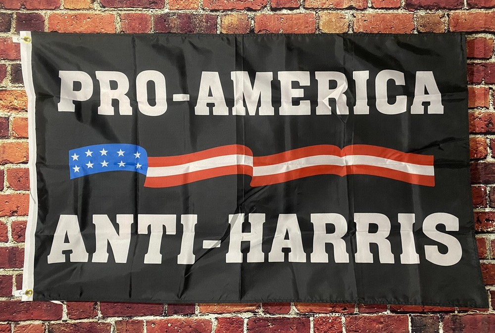Anti Kamala Harris Flag FREE USA SHIP Pro-America Donald Trump Republican 3x5'