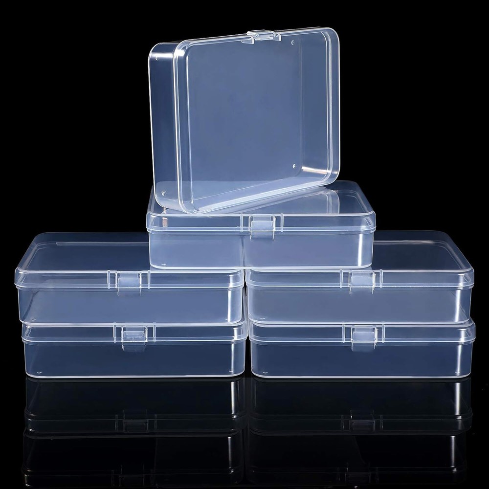 5PCS Small Plastic Storage Box for DIY Coins Screws Jewelry Charms Travel Organizer