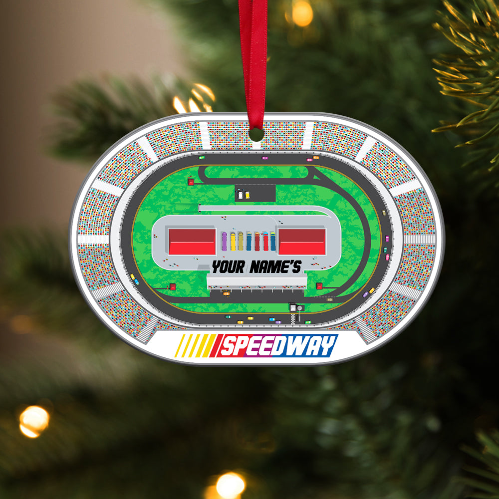 Racing - Personalized Christmas Ornament - Gift for Fans - Racing Speedway