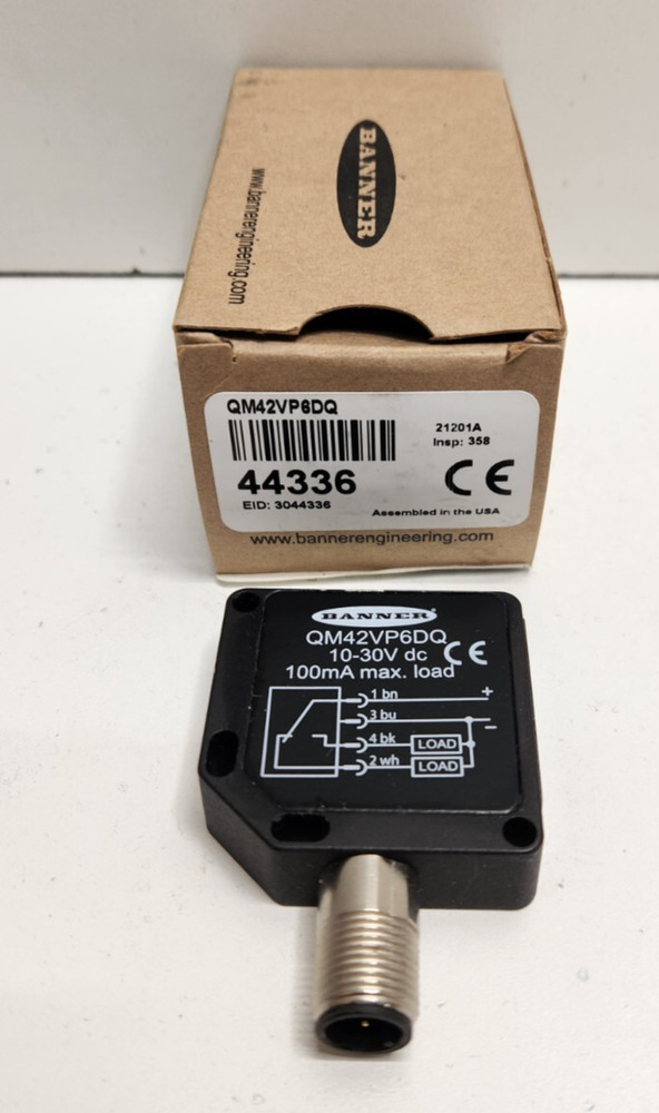 NEW IN BOX! BANNER 30V PHOTOELECTRIC SENSOR 44336 QM42VP6DQ Free delivery