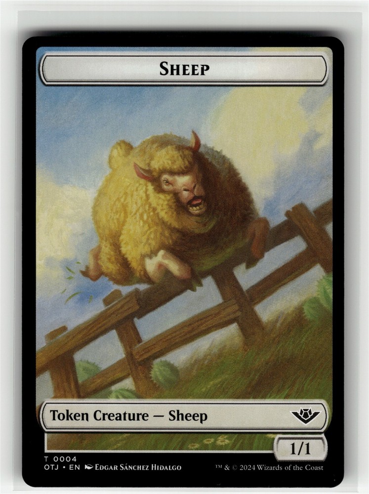 SHEEP TOKEN Outlaws of Thunder Junction #4 OTJ(NM+)(MTG)