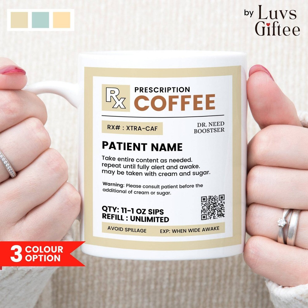 Personalized Coffee Prescription Mug Prescription For Coffee Personalized Gift F