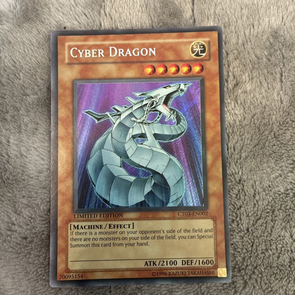Cyber Dragon Secret Rare Limited Edition CT03-EN002 LP YuGiOh TCG-image