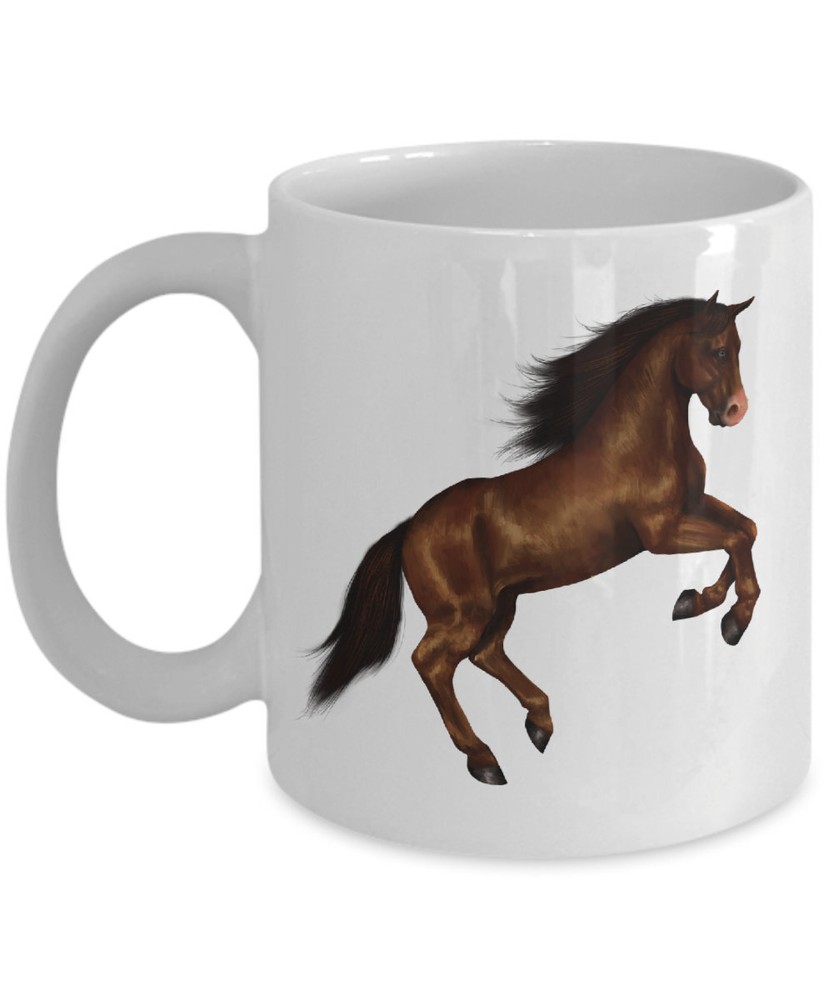 Brown Horse Lover’s Coffee Mug – Perfect Gift for Equestrians