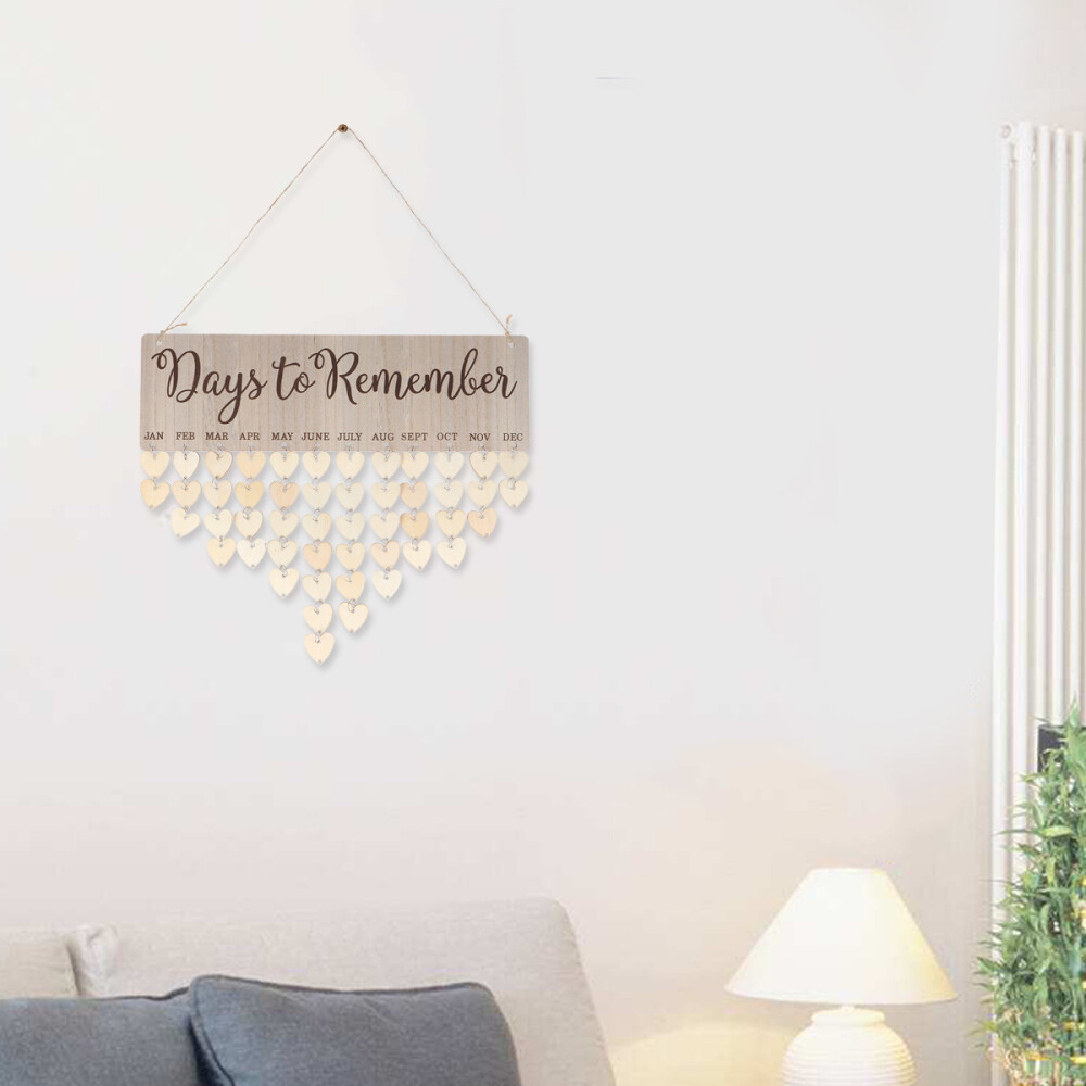 Reminder Calendar Plaque Birthday Book Signs Advent Calendars for Children