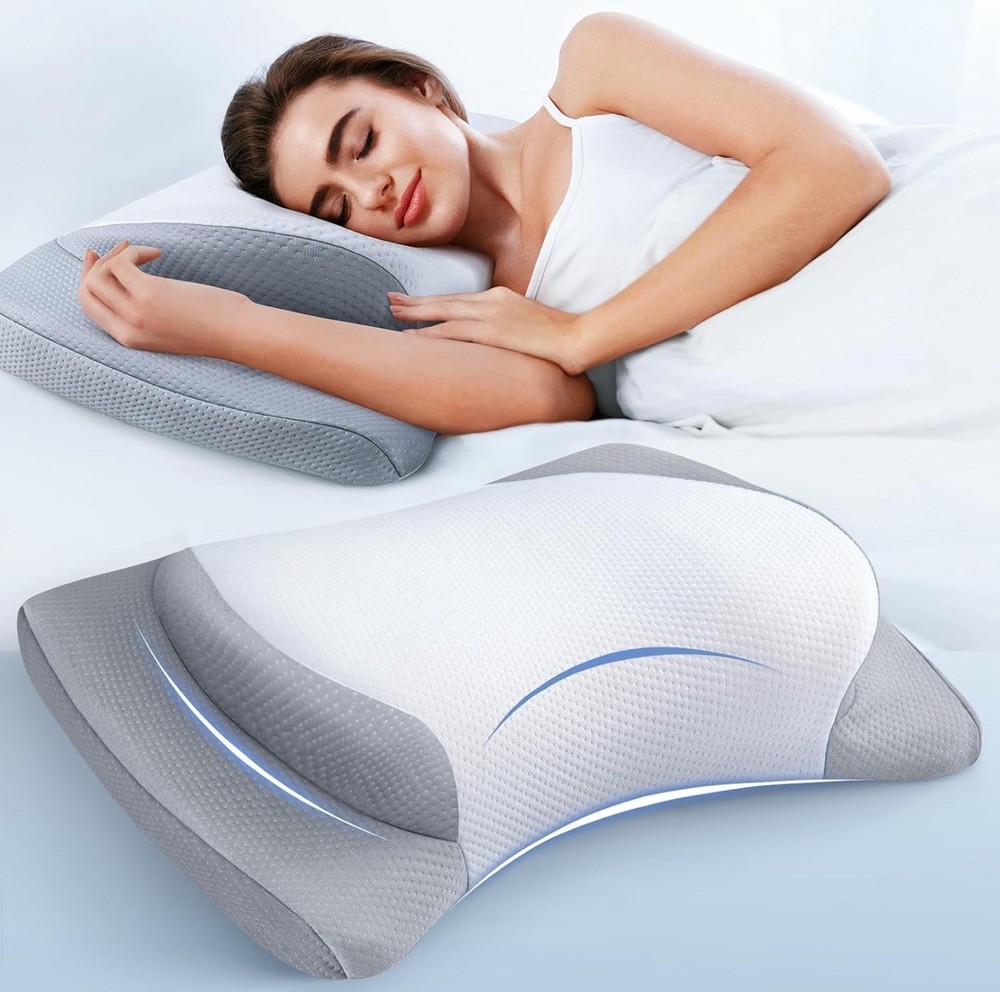 Cervical Neck Pillow for Pain Relief & Spine Alignment Support