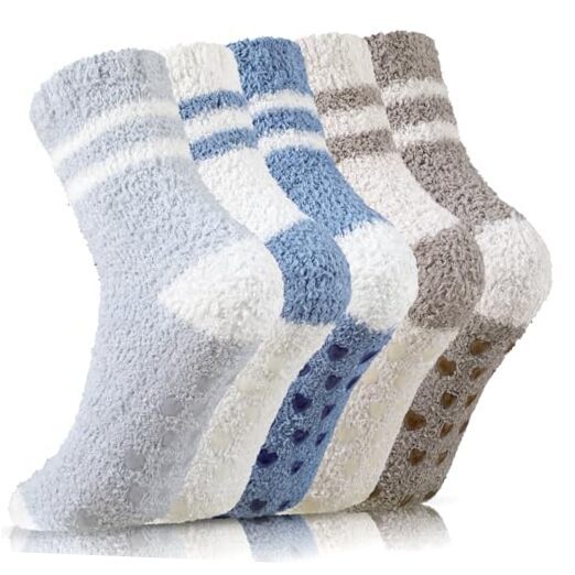 Fuzzy Socks for Women - 5 Pairs Fuzzy Socks Fluffy Socks Cozy Winter Multicolor