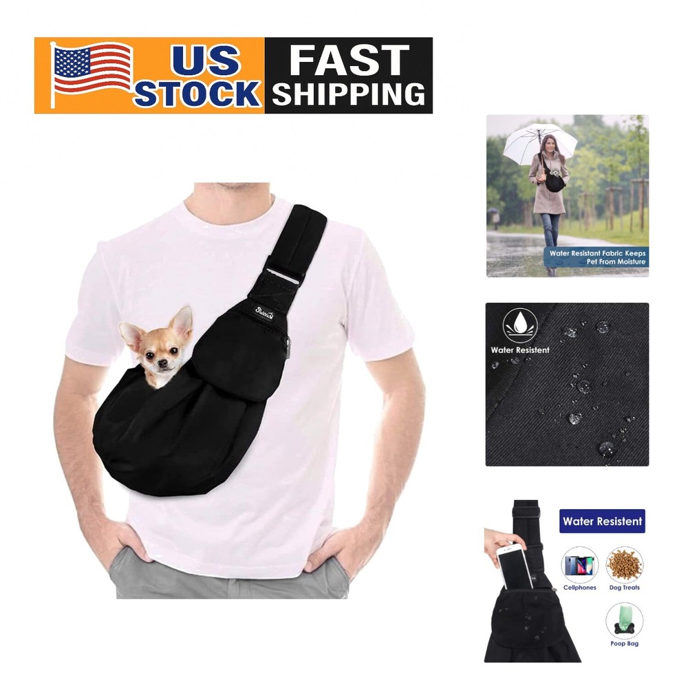 Adjustable Pet Sling Carrier in Soft Cotton for Small Dogs & Cats