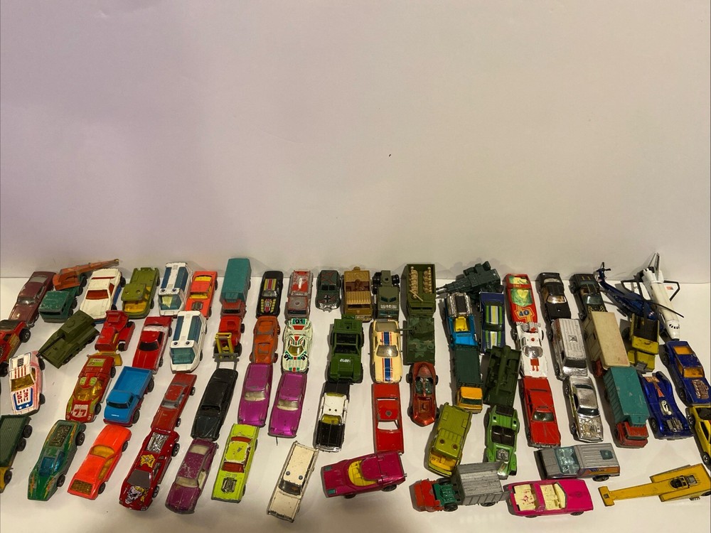 Vintage 1970s Hot Wheels Diecast Cars Lot of 65 Vehicles Matchbox And More!