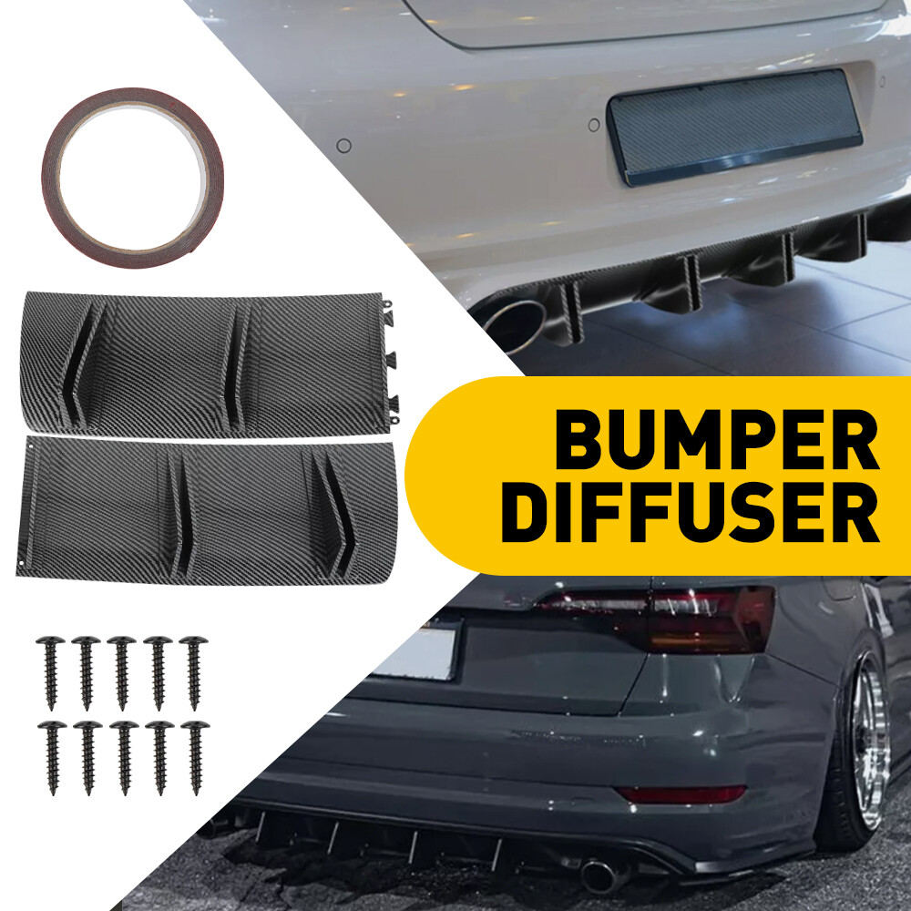 Carbon Fiber Rear Bumper Diffuser 5 Fins for Mercedes SLK280 SLK300 SLK350