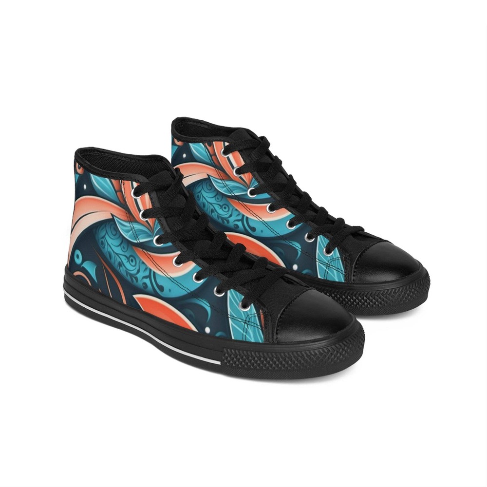 Stylish High-Top Sneakers with Vibrant Floral Design