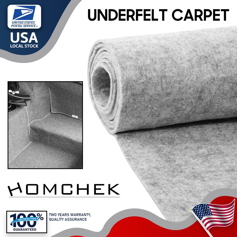 Light Gray Car Underfelt Non-Woven Fabric Underlay Floor Cabin Renovate 118MIL