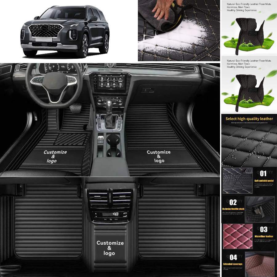 Hyundai Palisade Luxury Waterproof Floor Mats & Cargo Liners Handmade