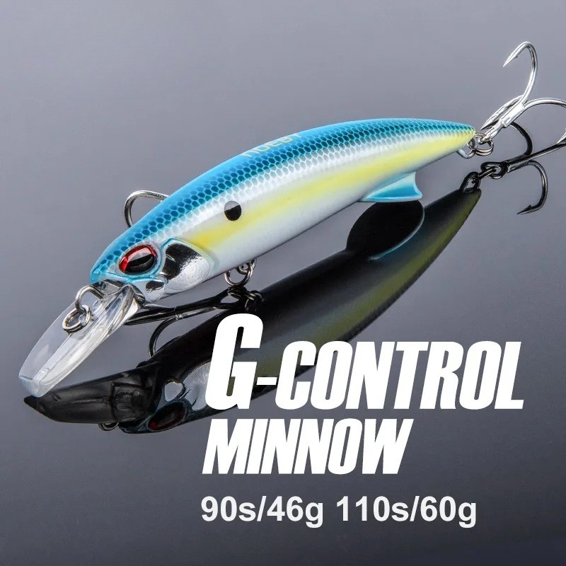 Heavy Sinking Minnow Fishing Lures Long Casting Trolling Wobbler Artificial Bait