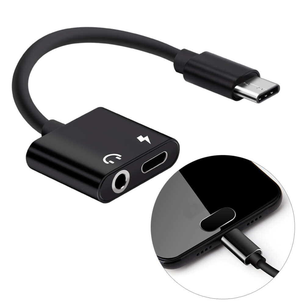 USB C Audio Adapter with Charging Port for Smartphones