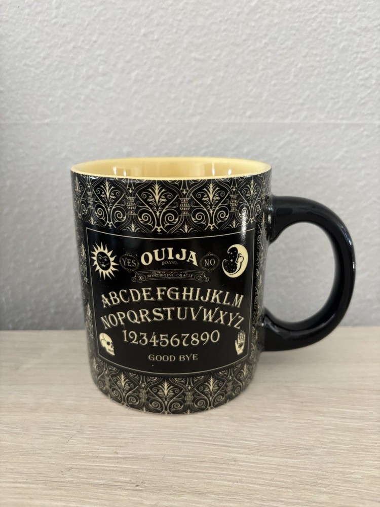Large 20oz OUIJA Board Game Tarot Coffee Mug Cup Ceramic - Planchette on Inside